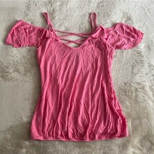 Venus Hot Pink Knit Blouse Top
